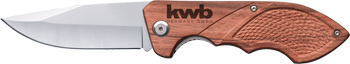 Small switchblade hunting knife with wooden handle, 160 mm