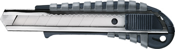 Cutter profesional con cuchilla de segmentos con función de bloqueo automático, 18 mm