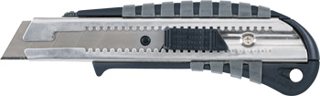Cutter profesional con cuchilla de segmentos con función de bloqueo automático, 25 mm