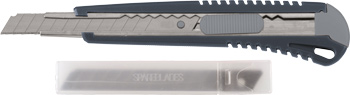 Snap-Off Blade Knife Set With 5 Replacement Blades, 9 mm
