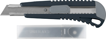 Snap-Off Blade Knife Set With 5 Replacement Blades, 18 mm