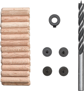 Drill and Dowel Set, 31 Piece, Ø 6 mm