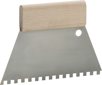 Notched Trowel, Stainless Steel, 180 mm