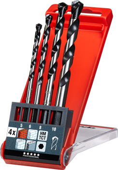 Concrete Drill Bit Set, 4 Piece, 5-10 mm