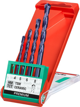 Dachziegelbohrersatz, 4-tlg.