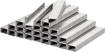 Staples, 10.7 mm x 8 mm, Flat Wire, Steel, 5000 Piece