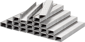 Staples, 10.7 mm x 10 mm, Flat Wire, Steel, 5000 Piece