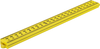 Plastic folding rule, 4 sections