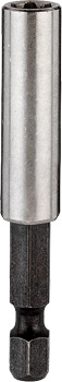 INOX bitholder, stainless steel body, 58 mm