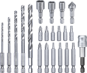 Bit and Metal Drill Bit Set, S-Box, 22 Piece