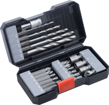 Set van bits en boren 22-dlg.