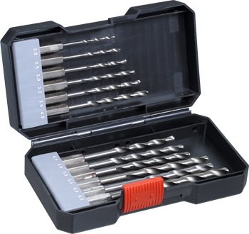 Metal drill bit set, 12 pcs. HSS, S Box