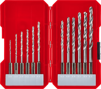 HSS Metal Drill Bit Set, S-Box, 12 Piece, Ø 2-6.5 mm