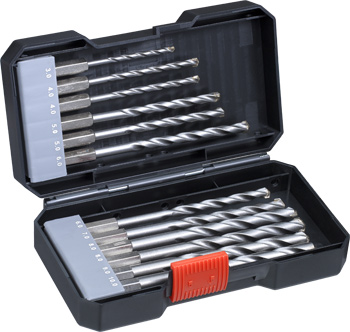 Stone drill bit box 12 pcs carbide, S box