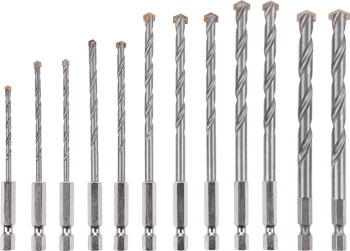 Masonry Drill Bit Set, S-Box, 12 Piece, Ø 3-10 mm