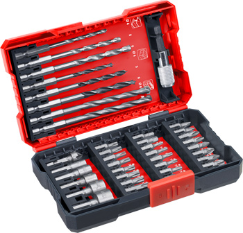 Bit and drill bit set 39 pcs, in L box