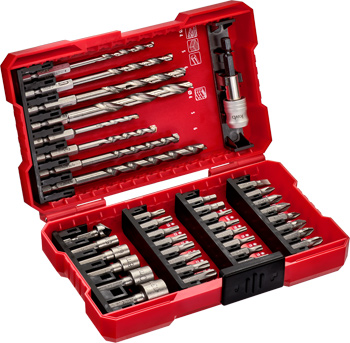 Universal bit and drill bit set 39 pcs. L box