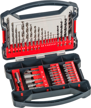 Bit and Drill Bit Set for Wood, Masonry and Metal, Promobox, 41 Piece