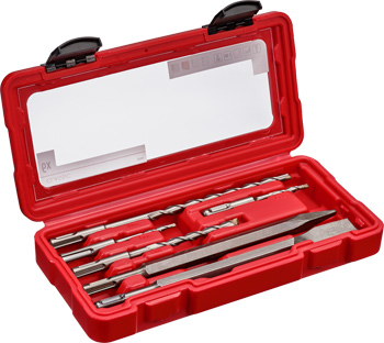 SDS plus hammer and chisel drill set, 6 pcs.