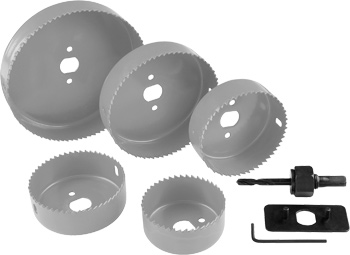 Hole Saw Set, Promobox, 8 Piece, Ø 67 / 76 / 89 / 102 / 127 mm
