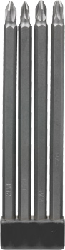 INDUSTRIAL STEEL Bit-Set, 1/4", extra lang, im Halter, 4-tlg.