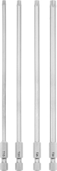 INDUSTRIAL STEEL Bit-Set, 1/4", extra lang, im Halter, 4-tlg.