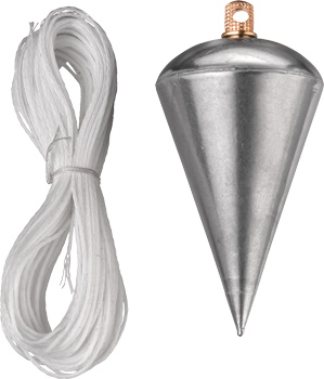 Plumb bob with line