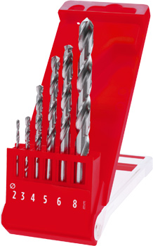 HSS-G Metal Drill Bit Set, Ground, 6 Piece, Ø 2–8 mm  