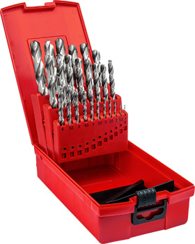 HSS-G Metal Drill Bit Set, Ground, 25 Piece, Ø 1–13 mm  