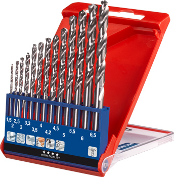 HSS-G Metal Drill Bit Set, Ground, 13 Piece, Ø 1.5–6.5 mm  