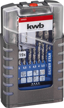 SILVER STAR HSS twist drill set, 19 pcs.