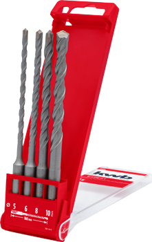HB4 SDS Plus Hammer Drill Bit Set, 4 Piece, 160 mm, 5–10 mm