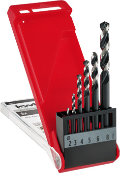 HSS-M2 Inox-Metallbohrer-Set, 6-tlg., Ø 2-8 mm