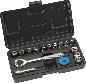 Socket Wrench Set, 1/4", 16 Piece