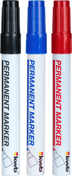 Marker Set, 3 Piece, Red / Blue / Black