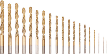 HSS-G Titanium Metal Drill Bit Set, 19 Piece, Ø 1–10 mm