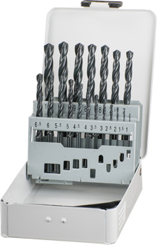 HSS-R Metal Drill Bit Set, 19 Piece, Ø 1–10 mm