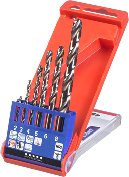 HSS-CO Metal Drill Bit Set, 6 Piece, Ø 2–8 mm