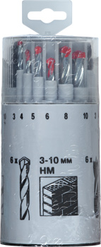Bohrer-Set für Holz, Stein und Metall, 18-tlg.
