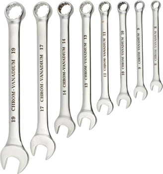 Combination spanner set, 8pc.