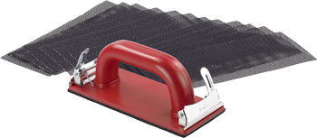 Hand sander set, with 12 mesh sanding sheets