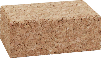 Hand sanding block made of cork