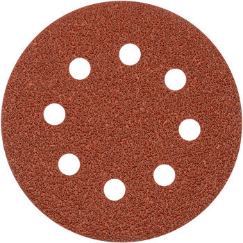 Quick-Stick Premium Corundum Sanding Discs for Wood and Metal, Perforated, 5 Piece, Ø 115 mm, G40