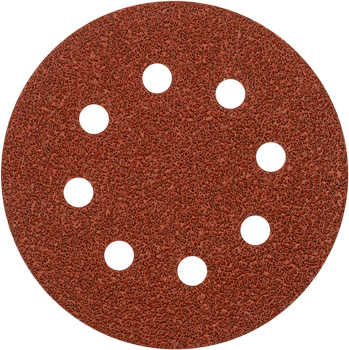 Quick-Stick Premium Corundum Sanding Discs for Wood and Metal, Perforated, 5 Piece, Ø 115 mm, G60
