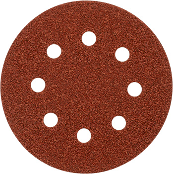 Quick-Stick Premium Corundum Sanding Discs for Wood and Metal, Perforated, 5 Piece, Ø 115 mm, G80