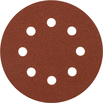 Quick-Stick Premium Corundum Sanding Discs for Wood and Metal, Perforated, 5 Piece, Ø 115 mm, G180