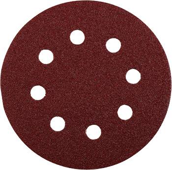 Quick-Stick Premium Corundum Sanding Discs for Wood and Metal, Perforated, 5 Piece, Ø 115 mm, G240