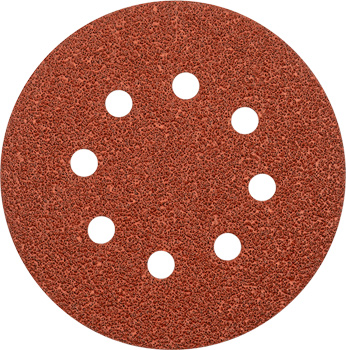 Quick-Stick Aluminium Oxide Sanding Discs for Wood and Metal, Perforated, 5 Piece, Ø 125 mm