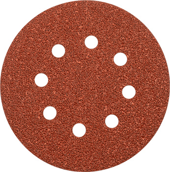 Quick-Stick Premium Corundum Sanding Discs for Wood and Metal, Perforated, 5 Piece, Ø 125 mm, G40