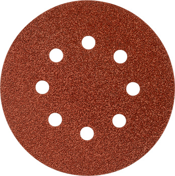 Quick-Stick Premium Corundum Sanding Discs for Wood and Metal, Perforated, 5 Piece, Ø 125 mm, G80
